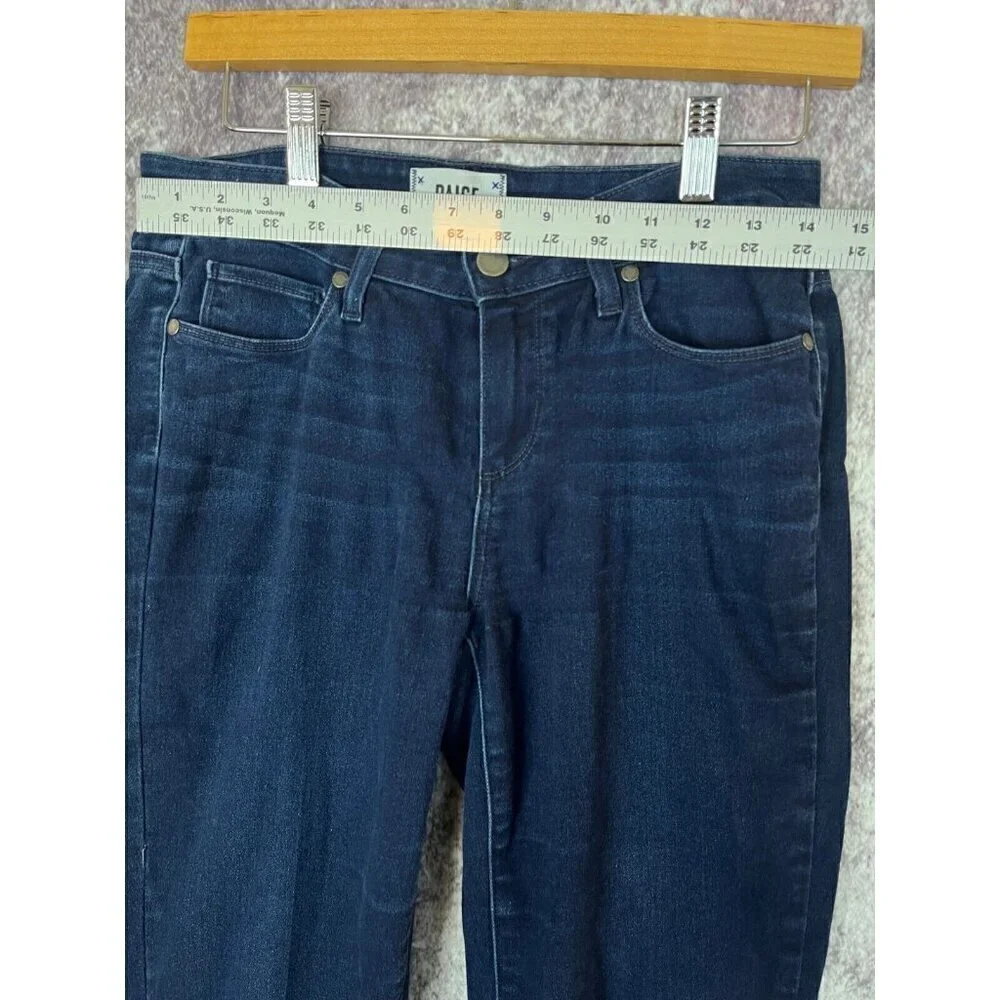 Paige Jeans Womens 29 Manhattan Blue Denim Mid Rise Bootcut Stretch Boho 33‎ L